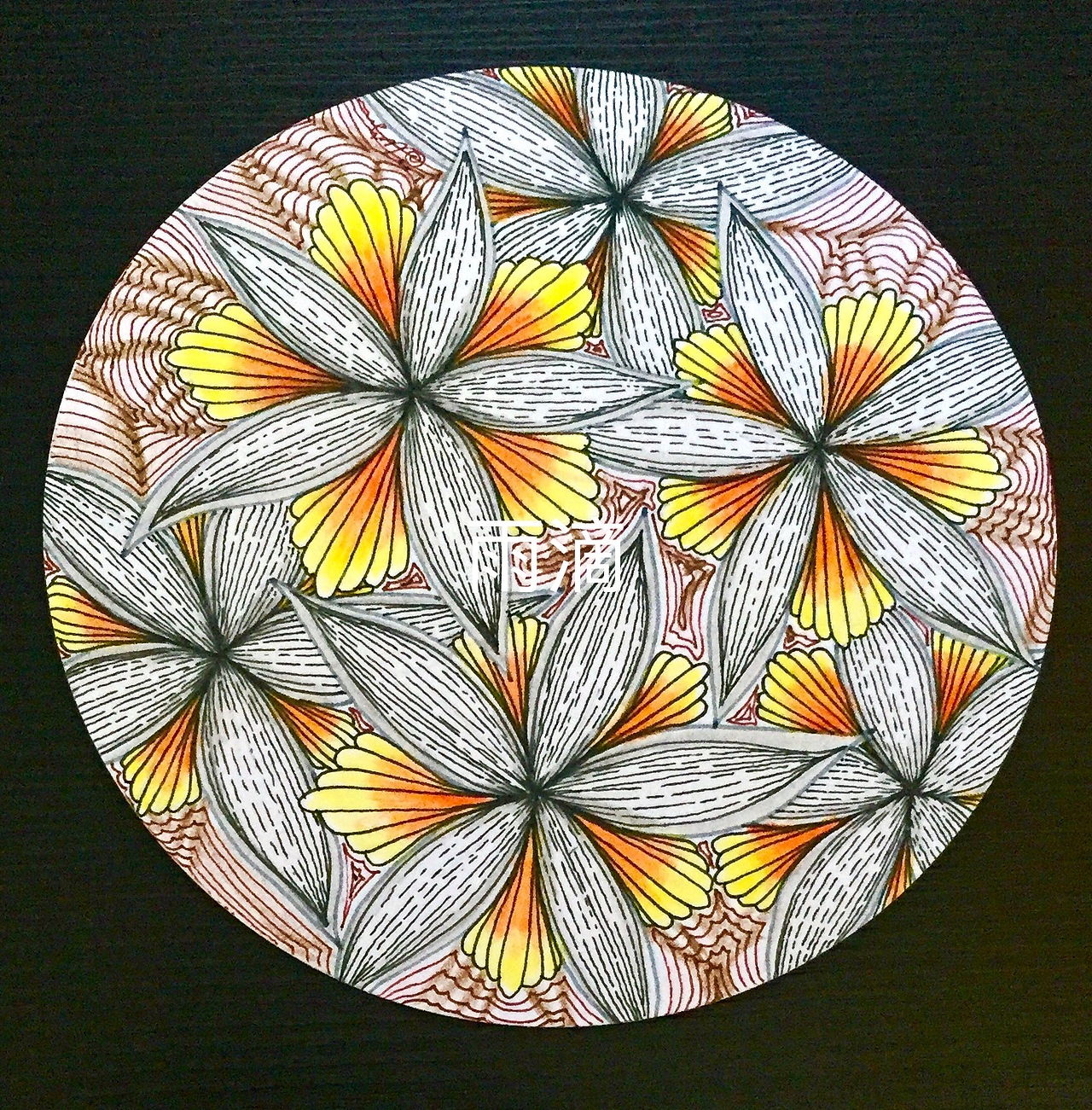 插画 线描 彩色 线条 装饰画 点线面 蝴蝶