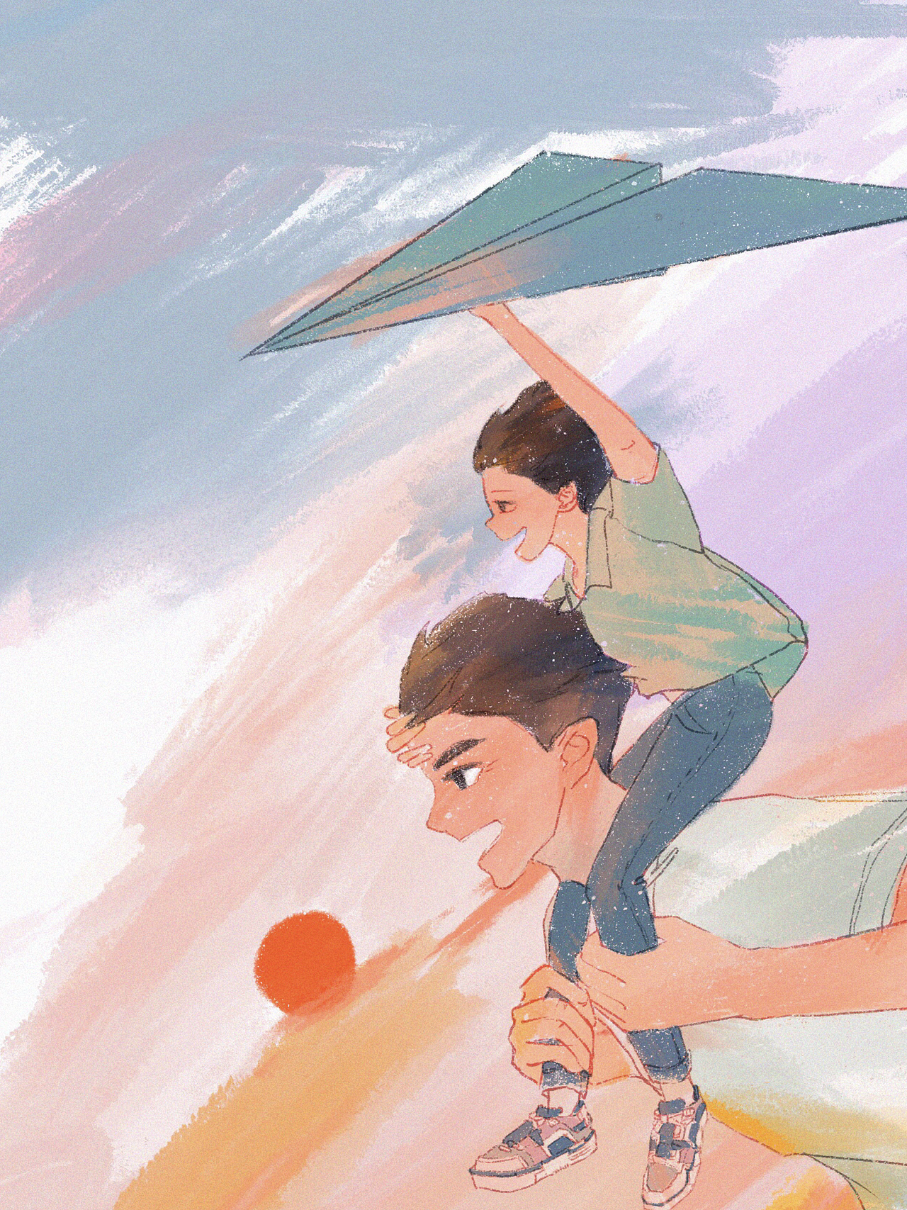 多久没跟爸爸来说过话了（图ZMjU5MDY4NTE2） - 艺术插画 - 站酷设计师芊言猴zx原创素材 - 站酷ZCOOL