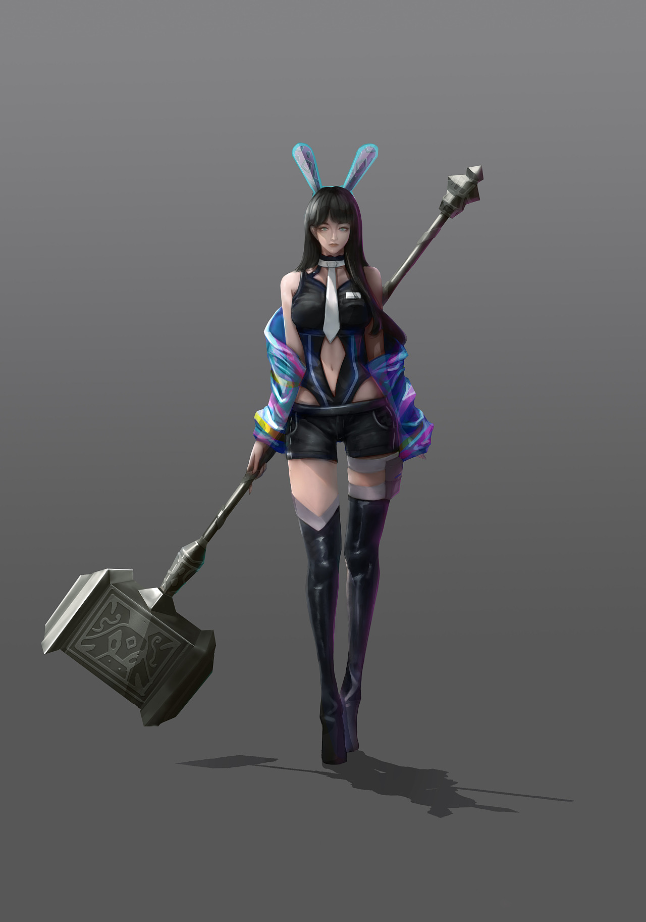 战锤兔女郎钟无艳|插画|游戏原画|沈佳倩 - 原创作品 - 站酷 (zcool)