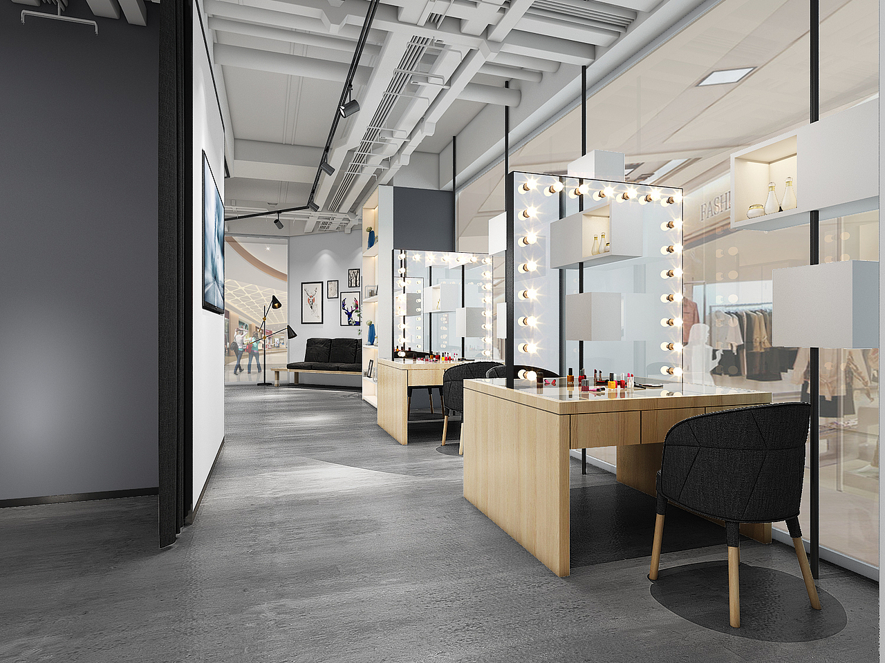 分享收藏现代简约风格新中式家装设计商场设计室内设计——办公空间