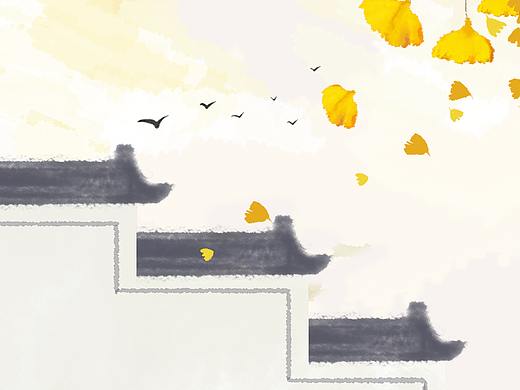 古风四季江南风景