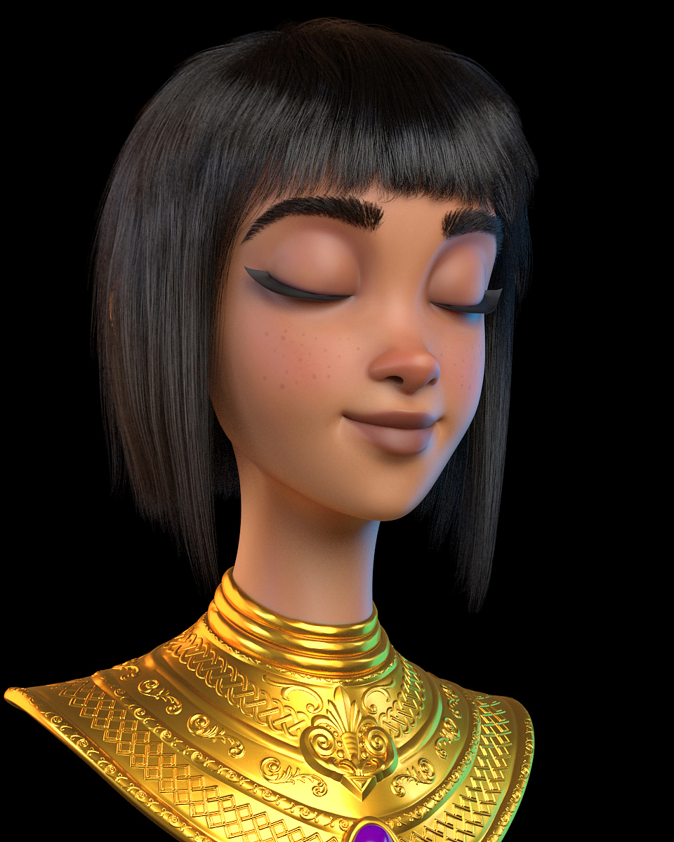Cartoon Egypt princess