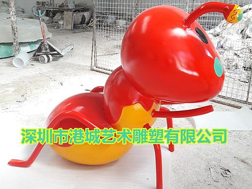 园林景观花园庭院房产装饰玻璃钢仿真蚂蚁雕塑昆虫摆件