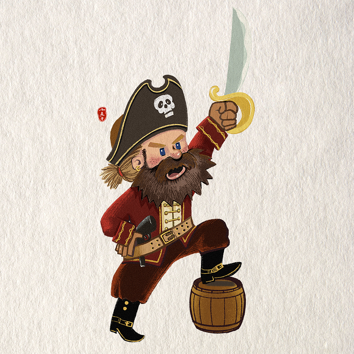 儿插练笔--大胡子海盗