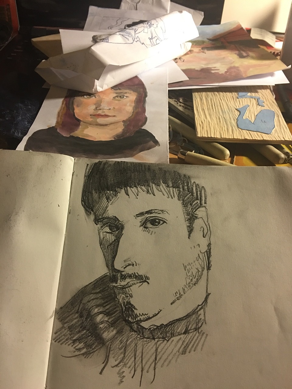 【手绘系列】—版画是如何制成（图ZNzU1MTUxNTI=） - 绘画 - 站酷设计师程博原创素材 - 站酷ZCOOL