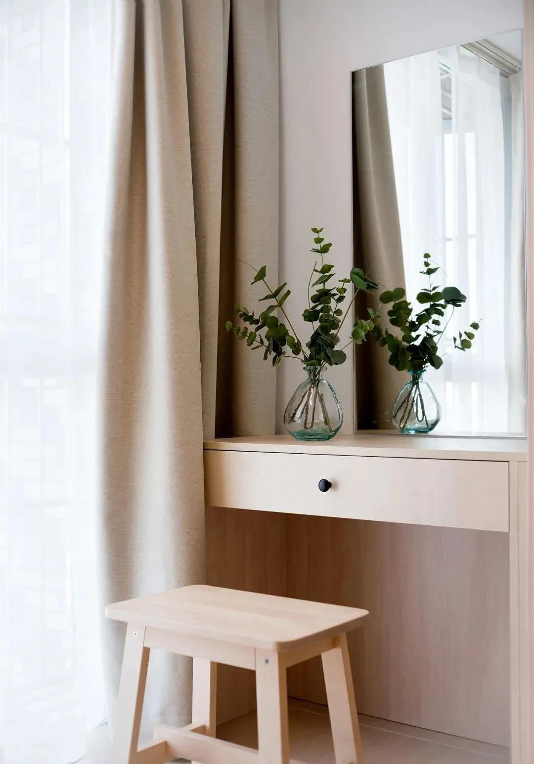 65㎡日式风小两居,装下了冰箱+洗衣机+多功能房!