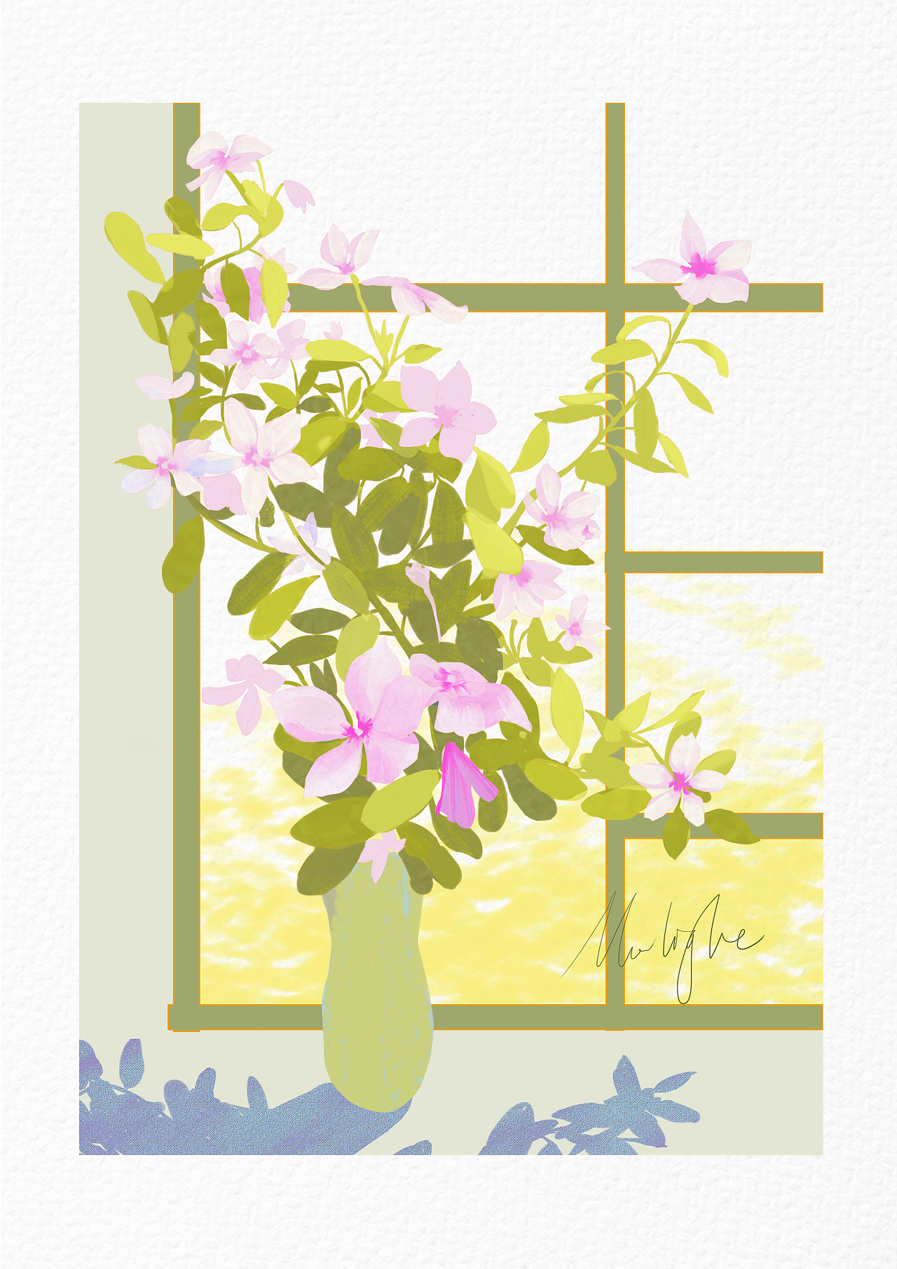 植物平面插画-轻复古