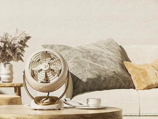 【产品渲染-桌面小风扇、塔扇】