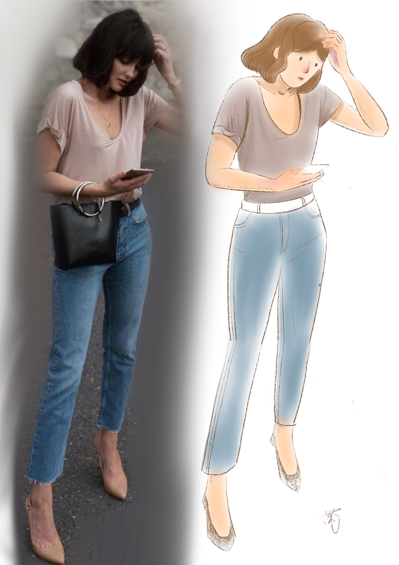 【插画人物】图转插画练习（图ZMzEwNjc0MTY0） - 商业插画 - 站酷设计师插画师芮原创素材 - 站酷ZCOOL