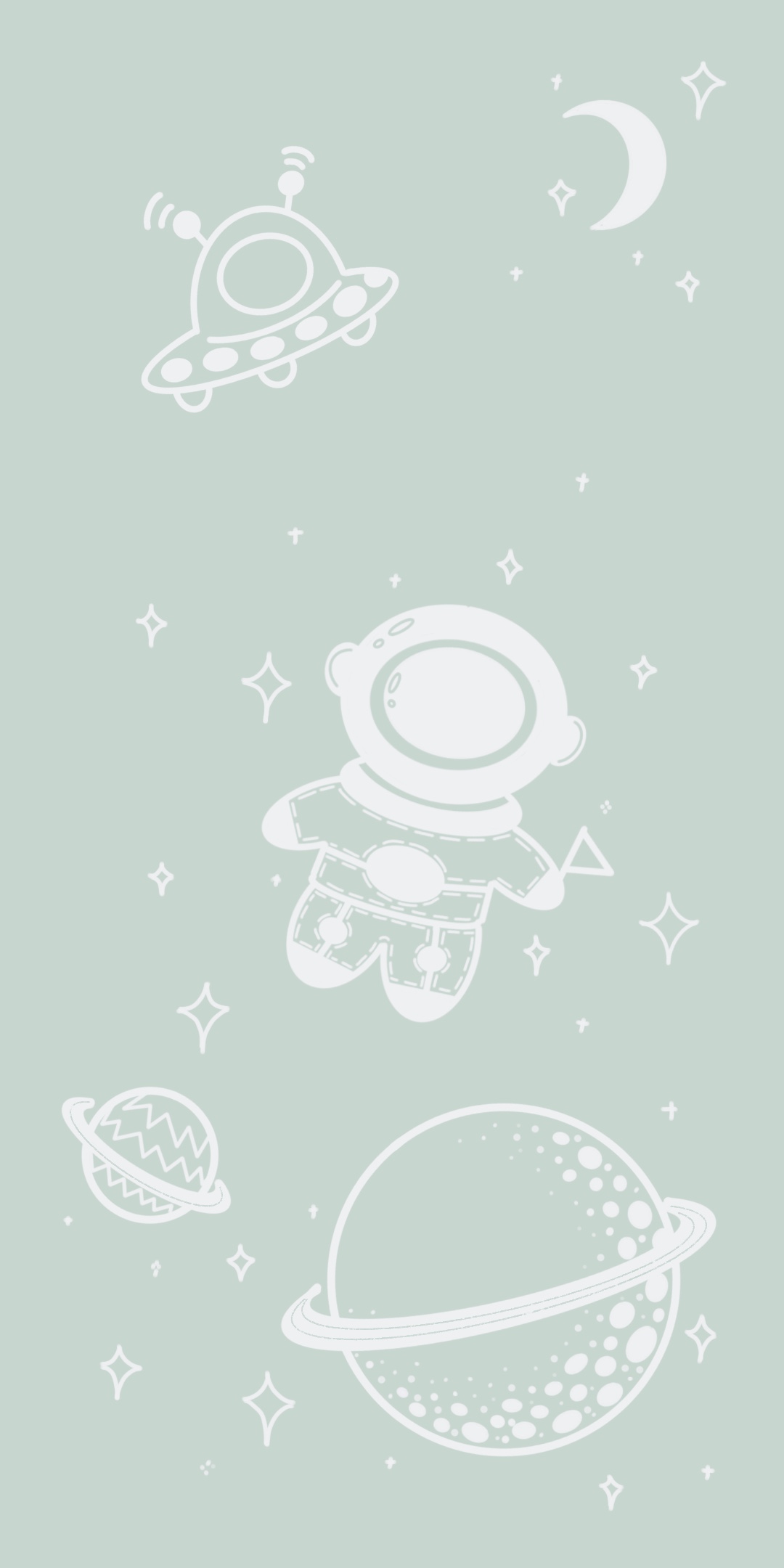 米白色太空人壁纸图片
