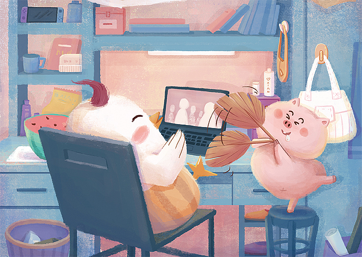 系列插画｜布叽的日常（图ZMjY4MTEwODAw） - 儿童插画 - 站酷设计师闲小仙原创素材 - 站酷ZCOOL