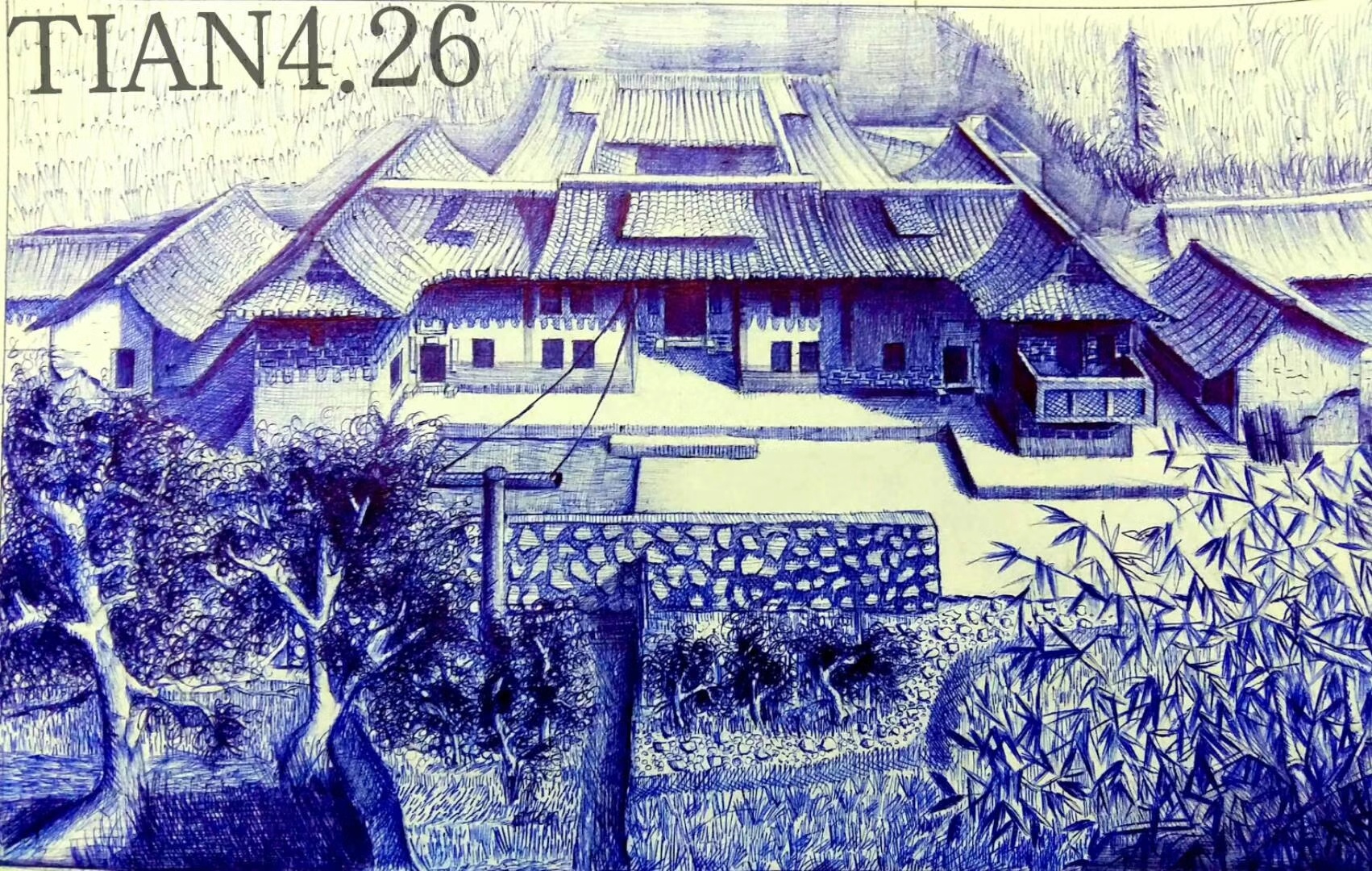 圆珠笔画(建筑篇)|插画|创作习作|小天手绘 - 原创作品 - 站酷 (zcool