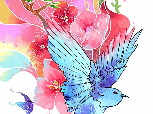 【拾城迹】原创手绘春分节气海报