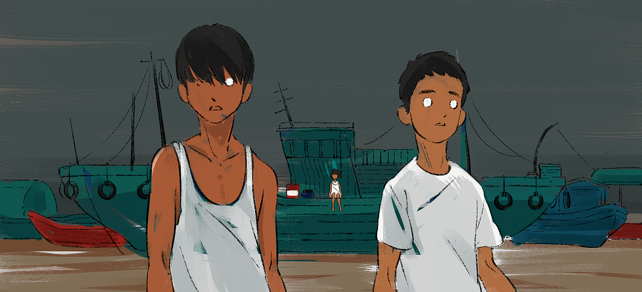 《隐秘的角落》插画（图ZMjE2NDExOTcy） - 创作习作 - 站酷设计师余月Lemoon原创素材 - 站酷ZCOOL