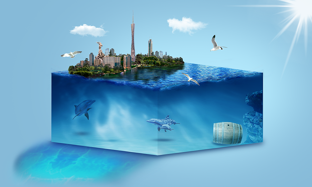 合成海报-海上之城