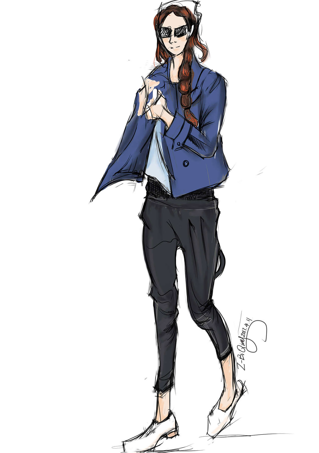 服装画练习（图ZNzcyNTM4Njg=） - 艺术插画 - 站酷设计师沁妲原创素材 - 站酷ZCOOL