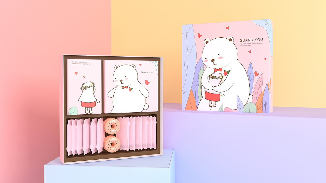 卡通礼盒包装设计 / 喜饼礼盒