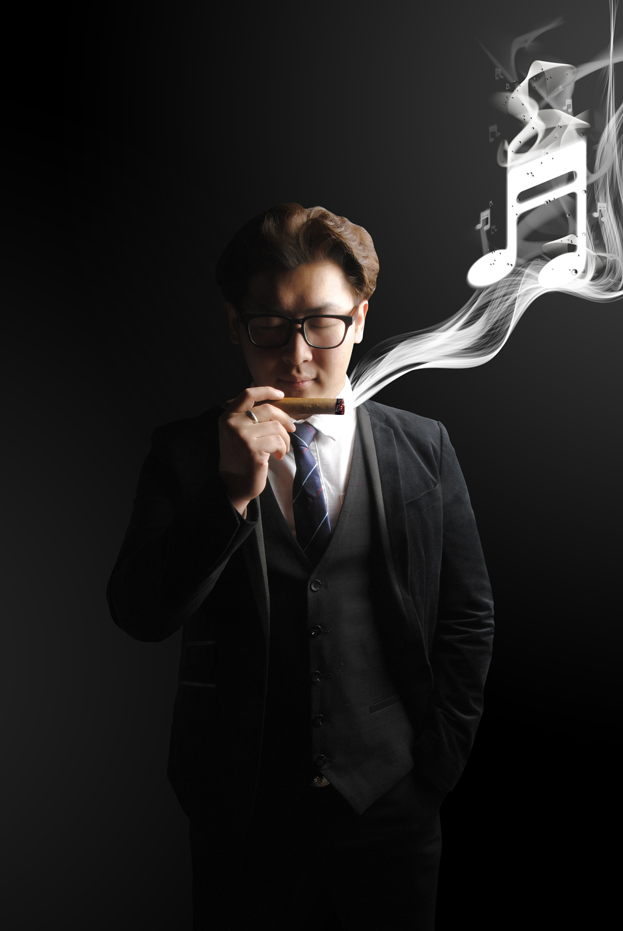 个人新形象宣传照"音乐大亨"