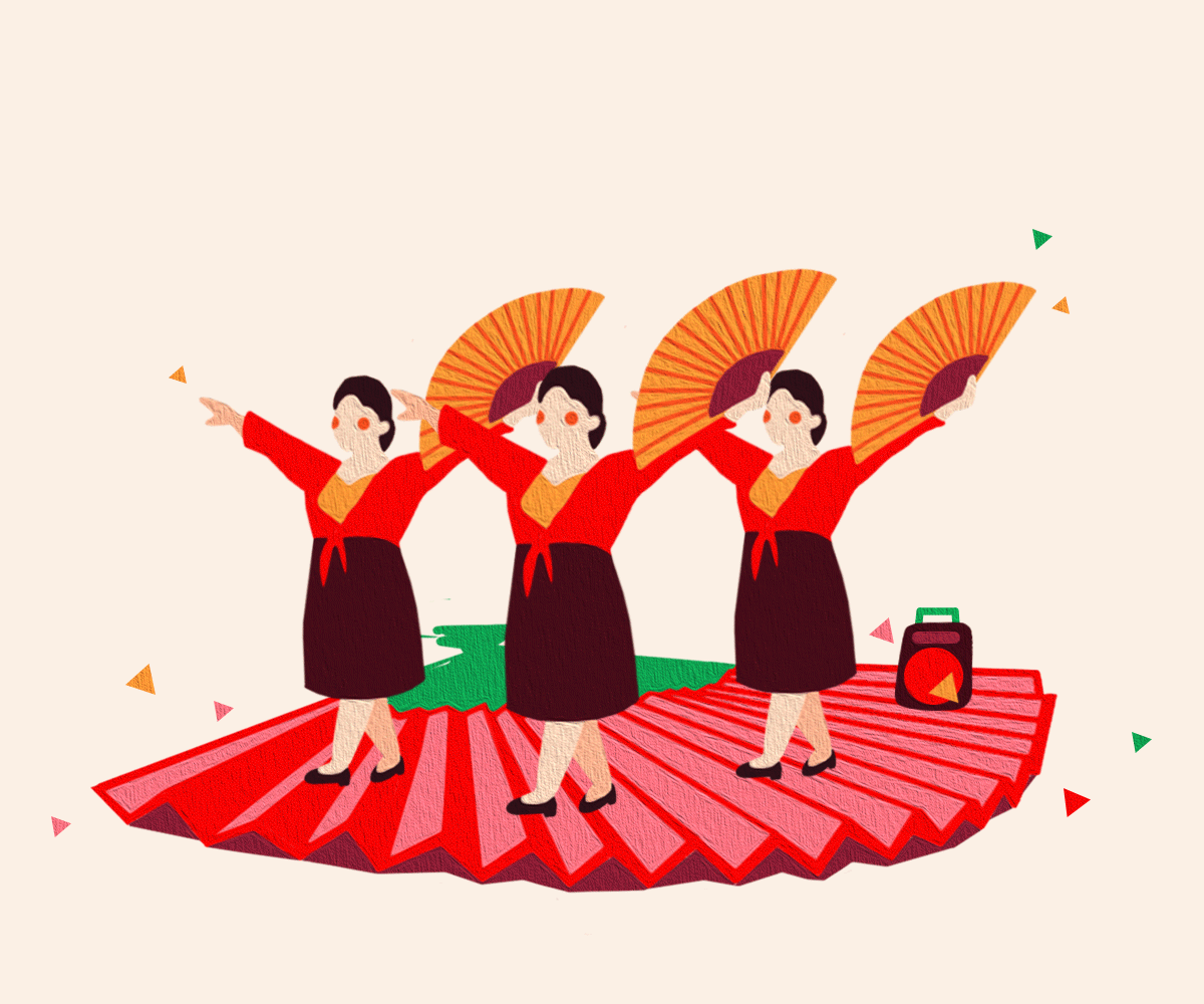 lovely lady-square dancing（图ZODcwMTAwMDQ=） - 动效设计 - 站酷设计师胖达PandaCHEN原创素材 - 站酷ZCOOL