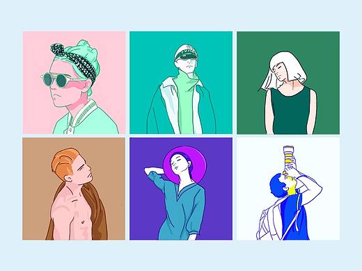 酷炫男女（个人主页-ZMzc2MDYwNzI=） - 艺术插画 - 站酷设计师TLAHU原创素材 - 站酷ZCOOL