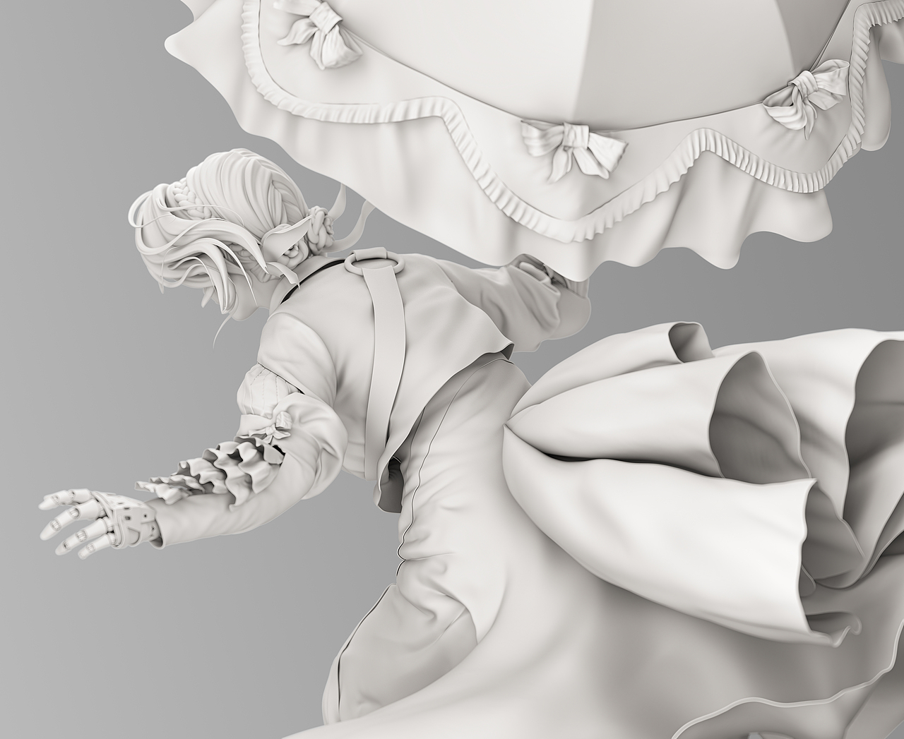 紫罗兰永恒花园-薇尔莉特-白模阶段（图ZMjQyNTM3NTU2） - 人物/生物 - 站酷设计师画话哎呀原创素材 - 站酷ZCOOL