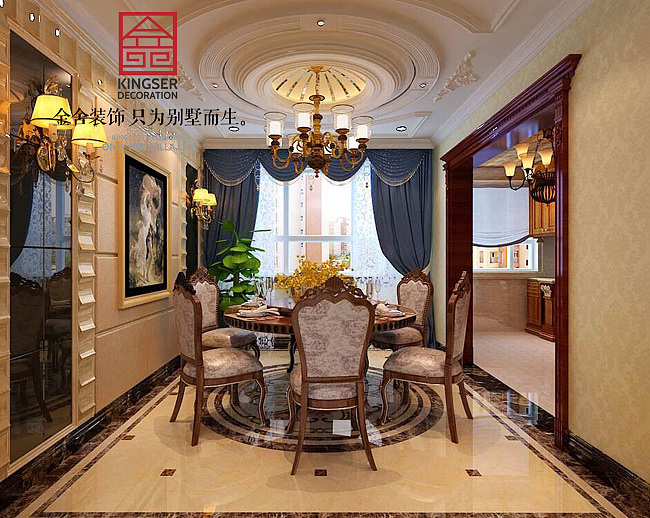 【国赫 红杉湾】260㎡-欧式风格-金舍装饰-石家庄装修（图ZNTkwNDAzNTI=） - 家装设计 - 站酷设计师金舍小柯原创素材 - 站酷ZCOOL