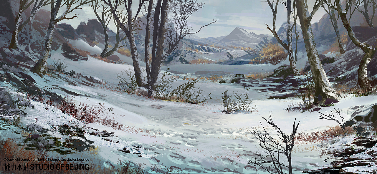 冬日雪景（图ZMTIzMjQ3NDE2） - 概念设定 - 站酷设计师能力不足工作室原创素材 - 站酷ZCOOL