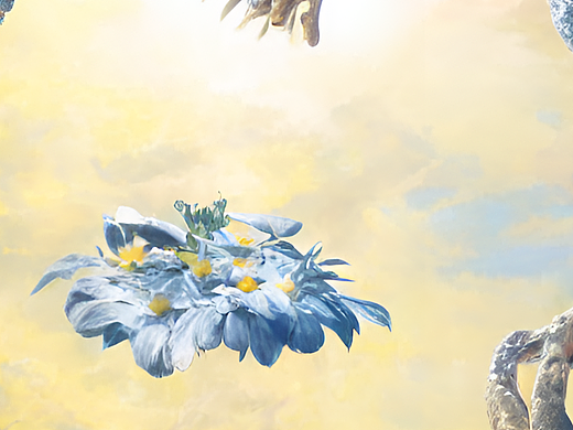 #AI创作实验室#变色龙，长颈鹿，超写实，渐变，冰山，