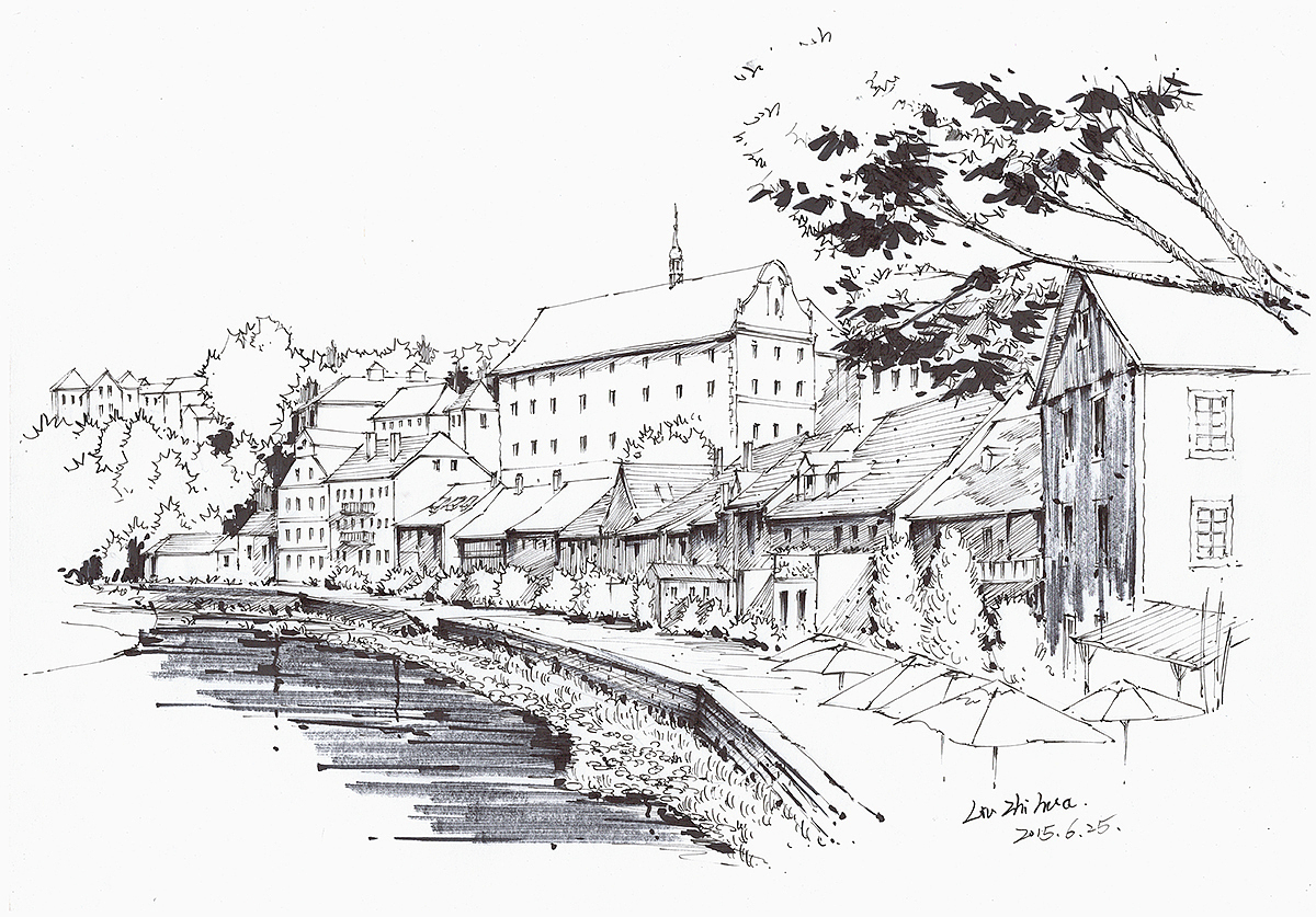 手绘欧洲最美小镇