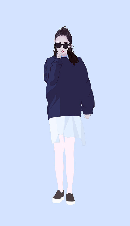 卡通人物练习_美少女