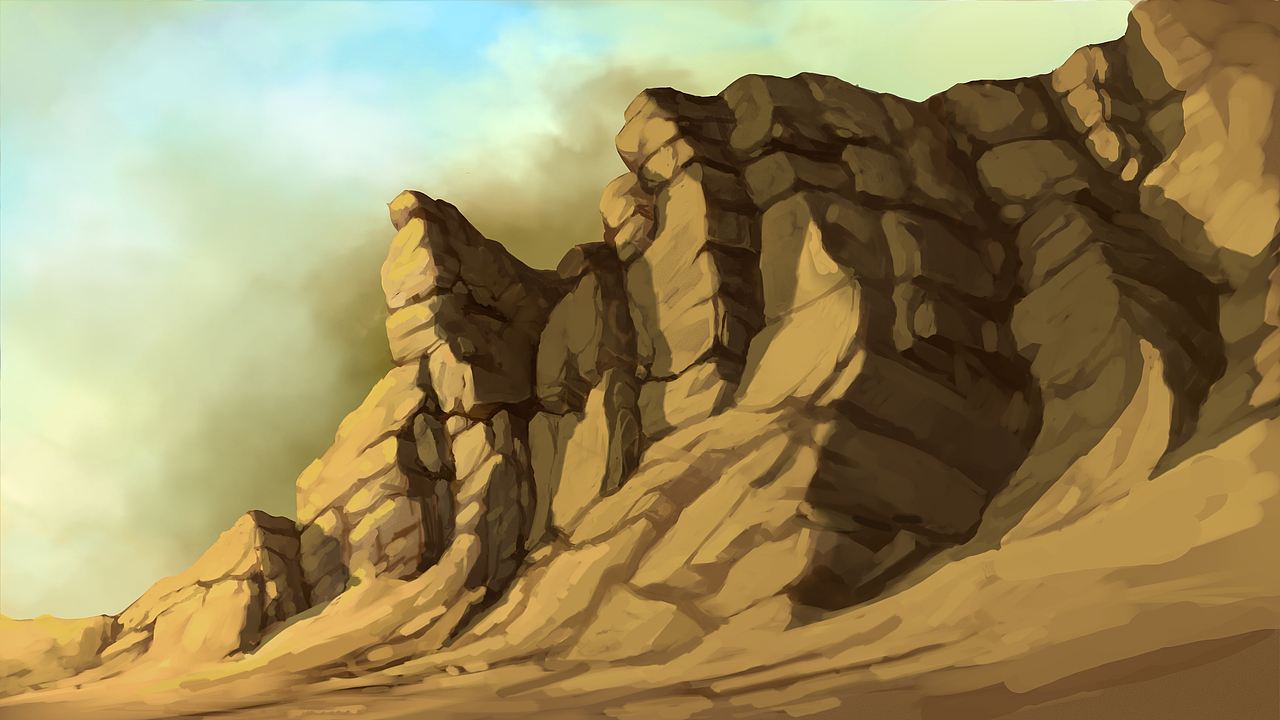 黄土高坡|插画|艺术插画|蓝色a_原创作品-站酷zcool