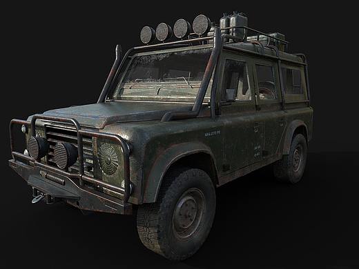 王宇昕学员作品 次世代游戏机械制作 蝙蝠战车 越野车