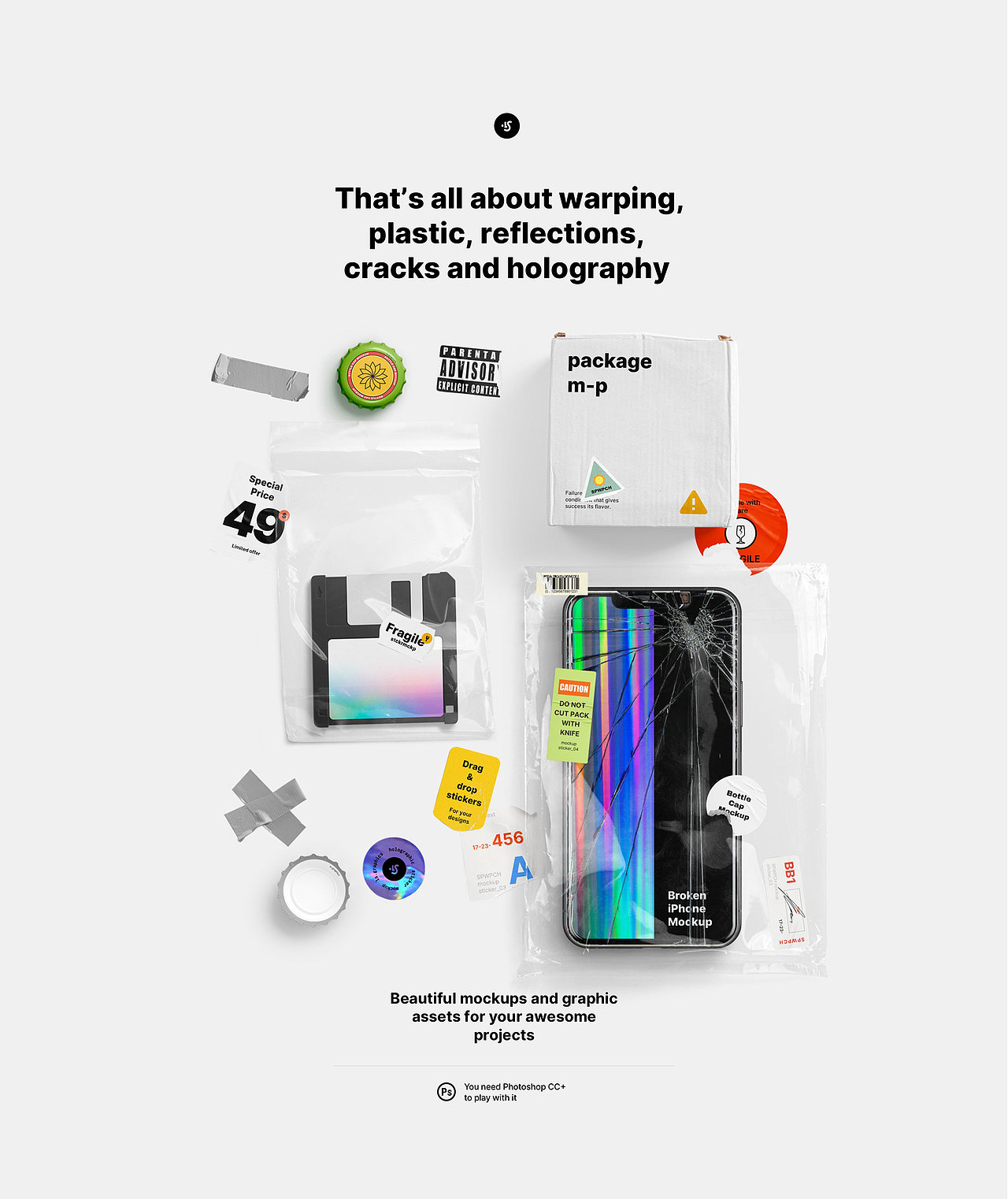 翘曲,塑料,反射,裂缝,全息。