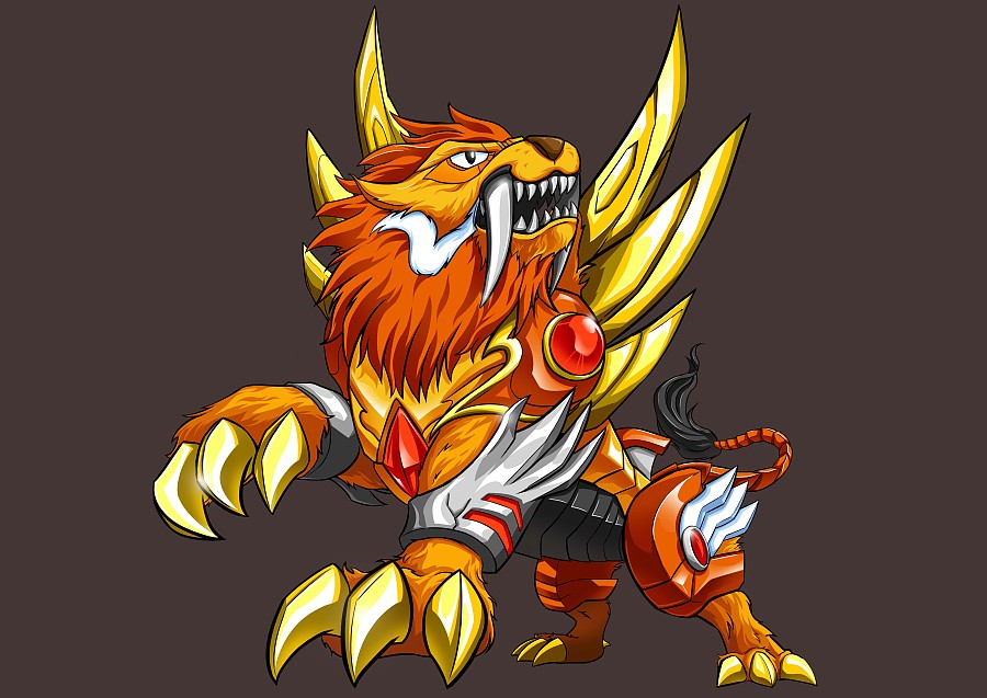 玩具包装插画作品 — 机械兽