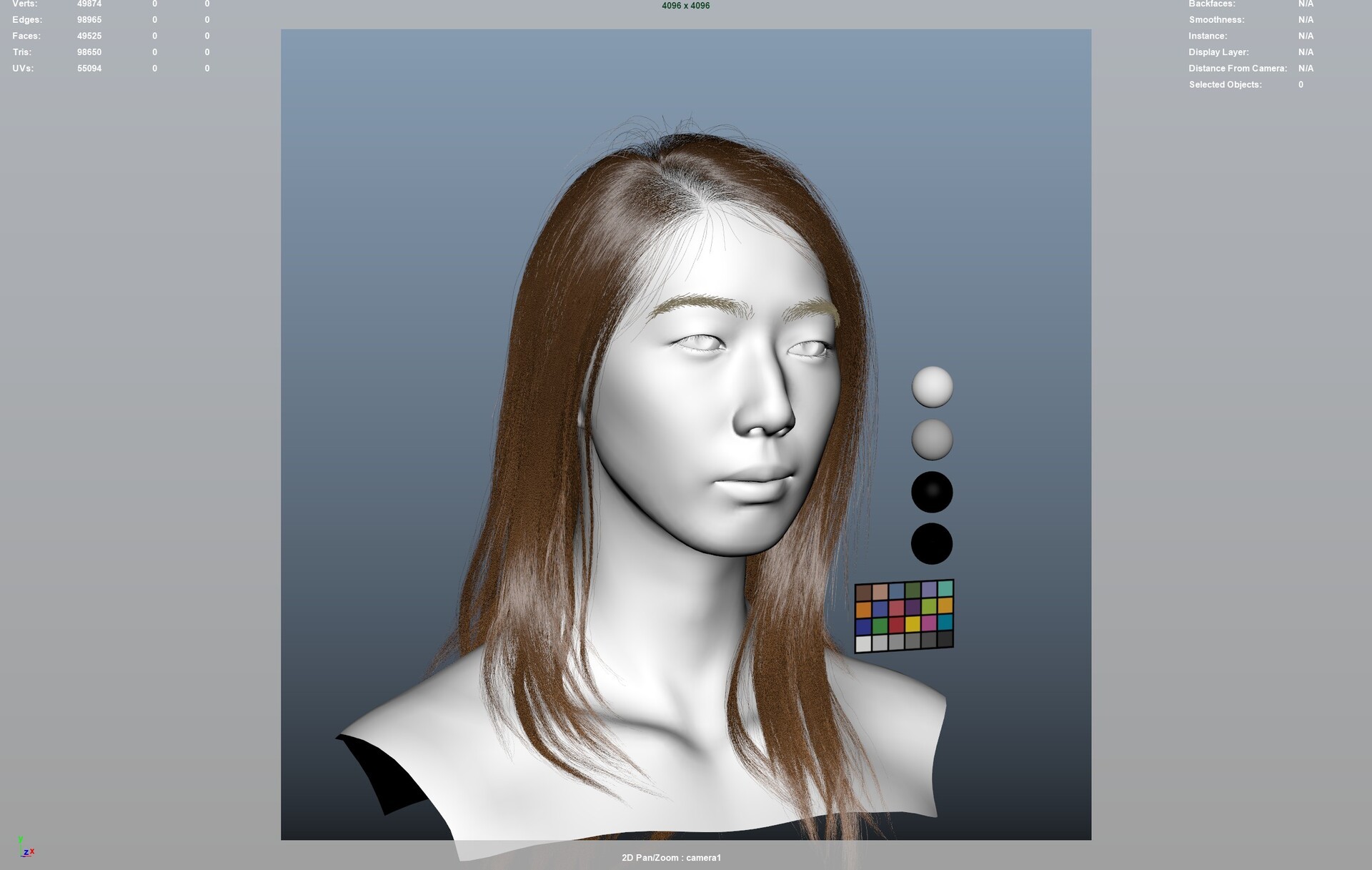 女性皮肤练习(虚拟偶像技术基础)|三维|人物/生物|lambert_chen