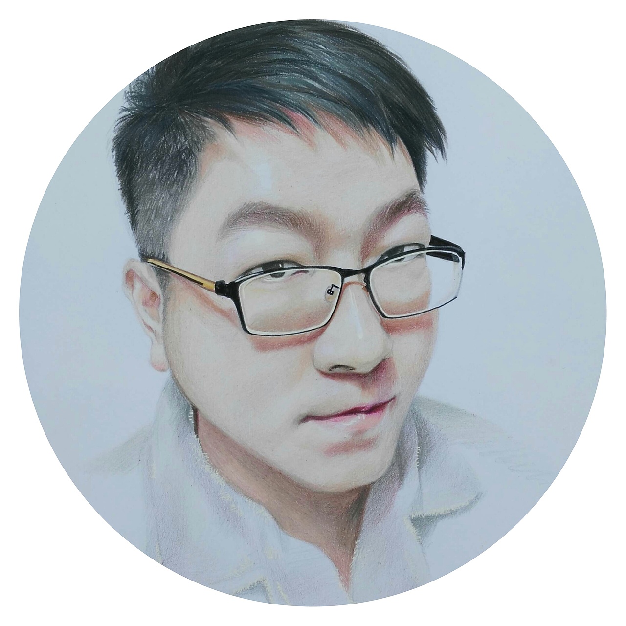 原创手绘-彩铅人像