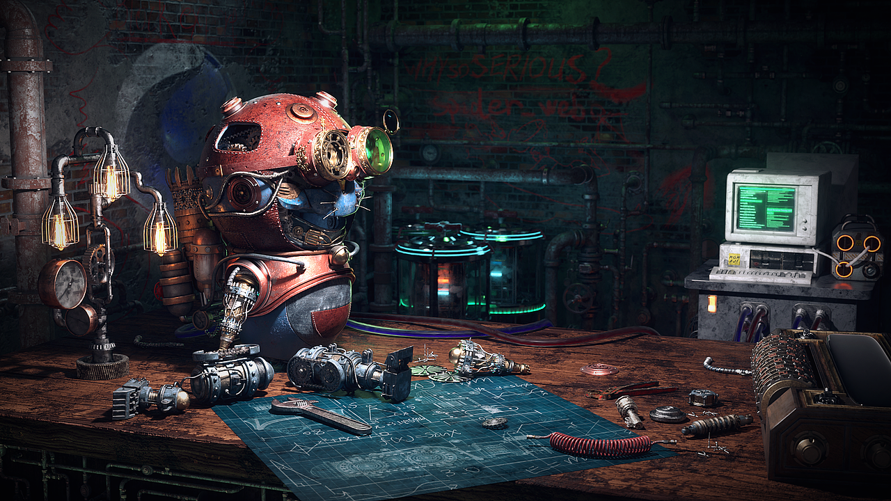 原创作品三维动画/影视蒸汽朋克哆啦a梦wuxin_sic4d7英雄联盟inhouse