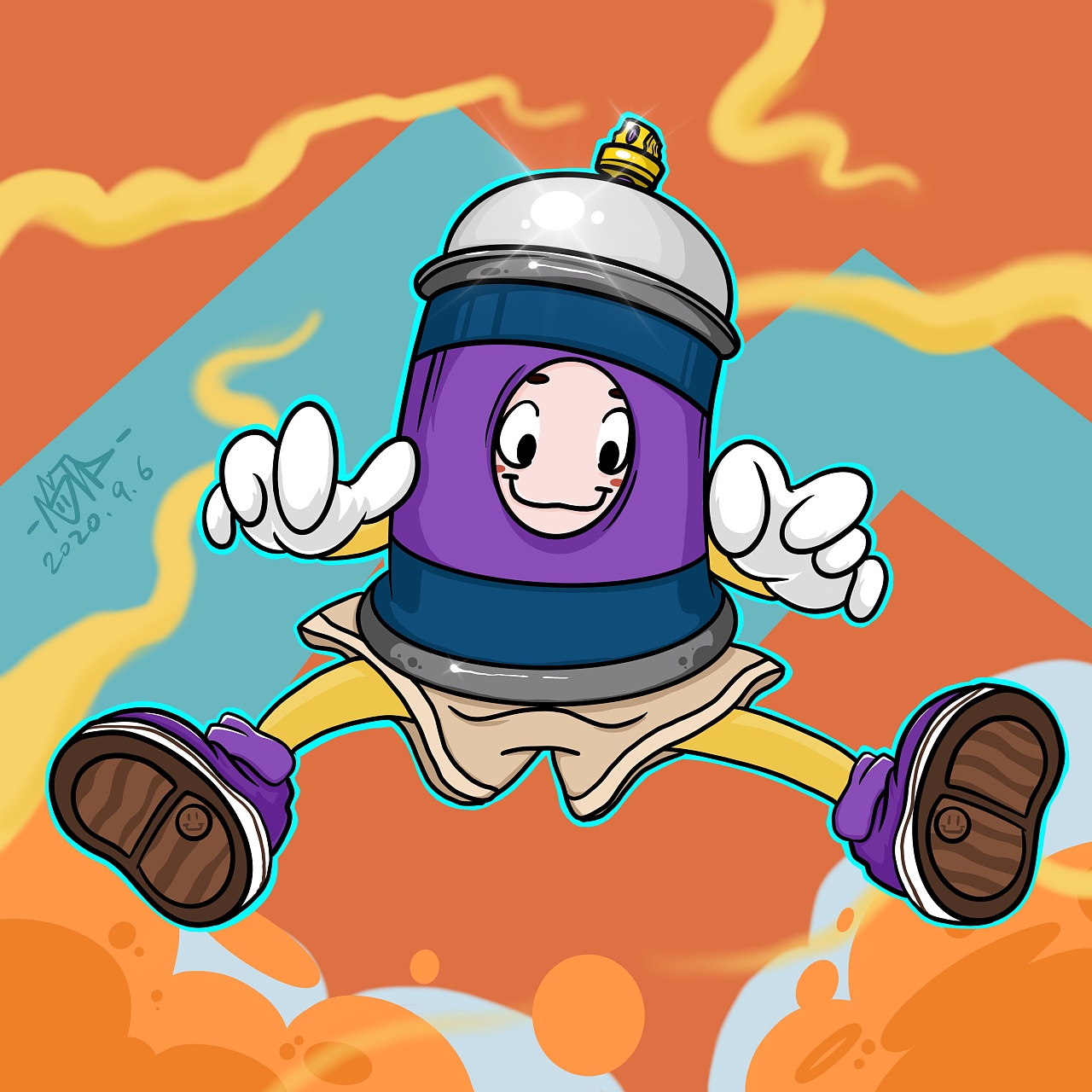 喷漆涂鸦|插画|新锐潮流插画| 士哆perry - 原创作品 - 站酷 (zcool)