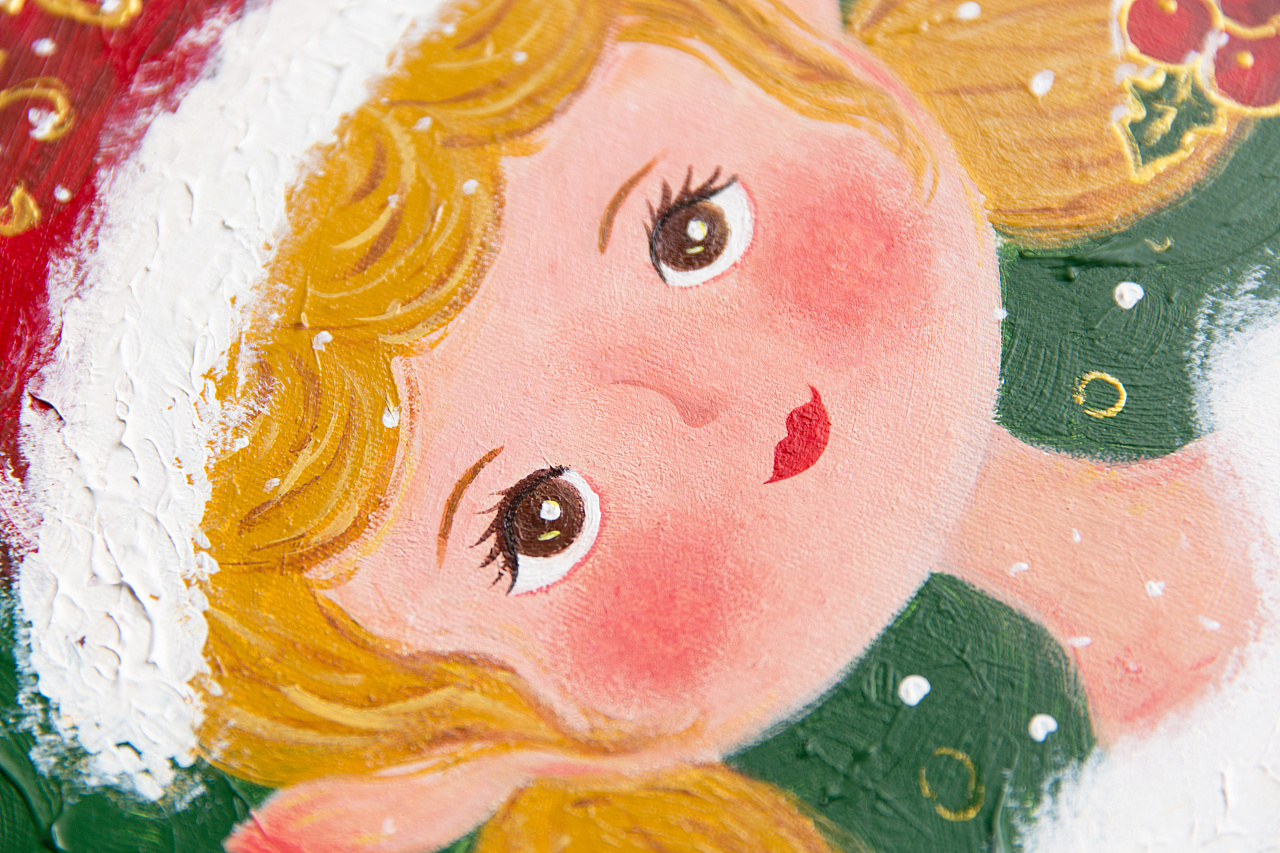 泽衫原创插画丨圣诞节快乐 小女孩插画 创意 丙烯画