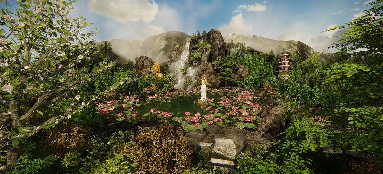 仙佛寺（图ZMTk0NjI4MzI=） - 场景 - 站酷设计师高诺科技原创素材 - 站酷ZCOOL