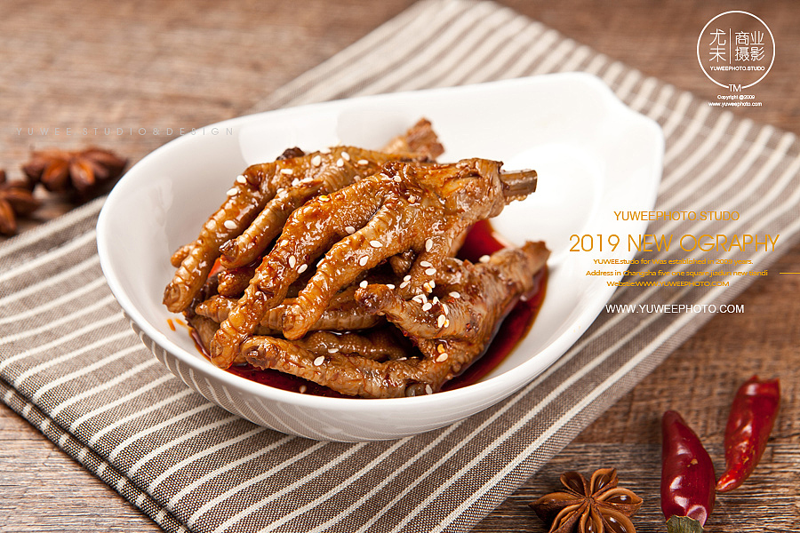 长沙熟食拍摄,盛香亭胡途爪产品图片拍摄,菜品菜谱
