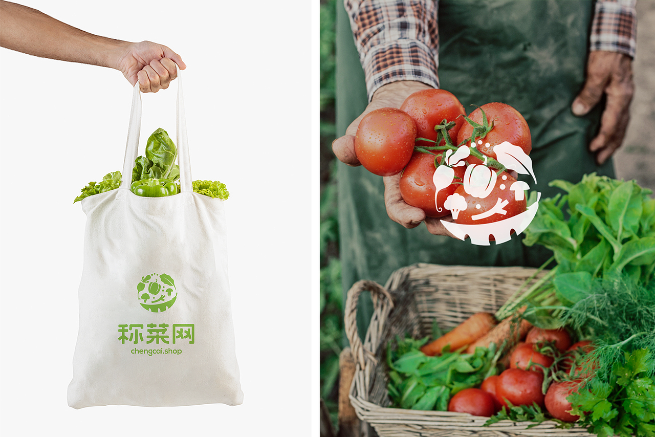 称菜网 — 生鲜直卖平台（图ZMTcwNTgwNTIw） - Logo - 站酷设计师羊小只原创素材 - 站酷ZCOOL