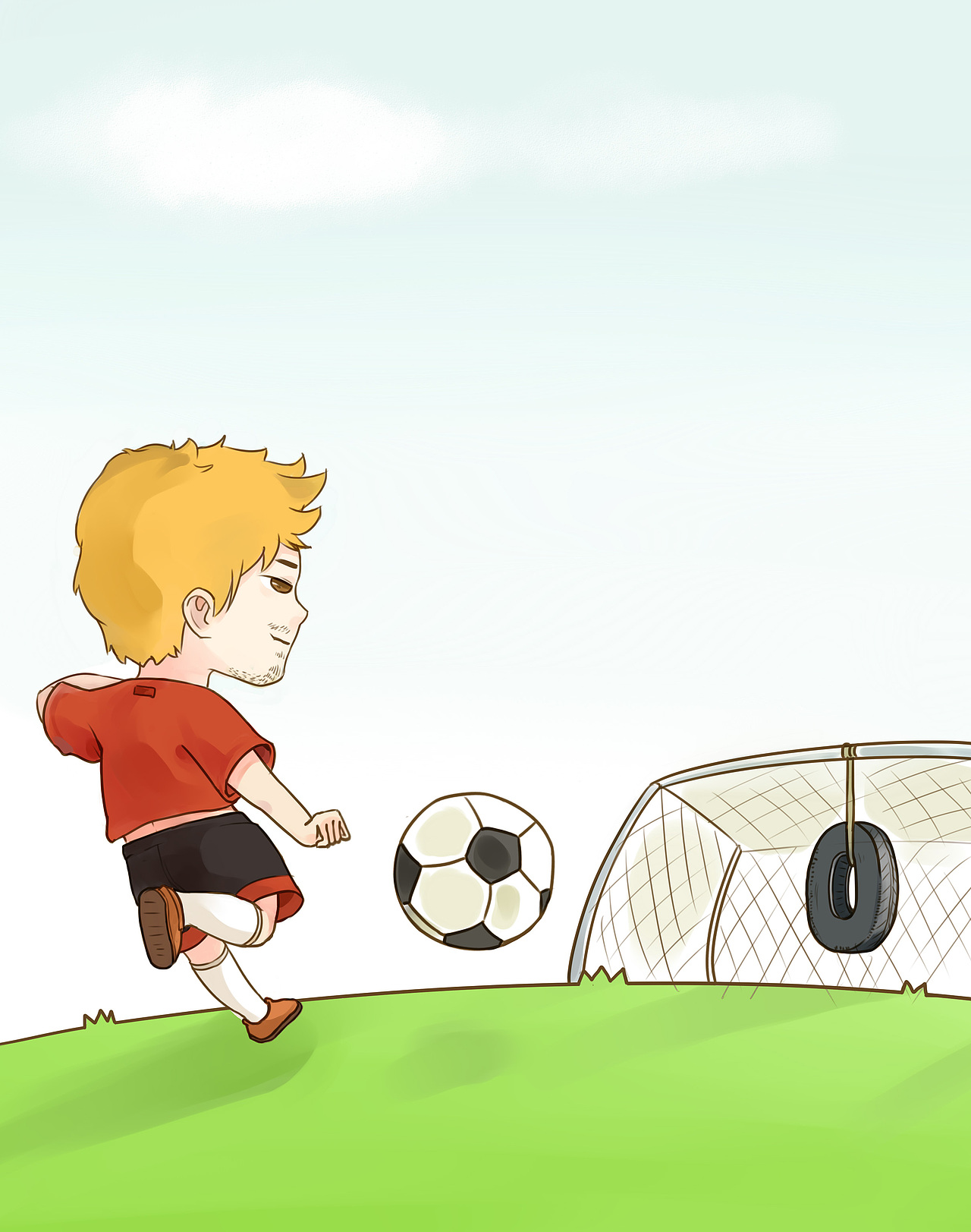 一个英语儿童报的儿插配图 这张图的贝克汉姆是不是很不像 发现自己