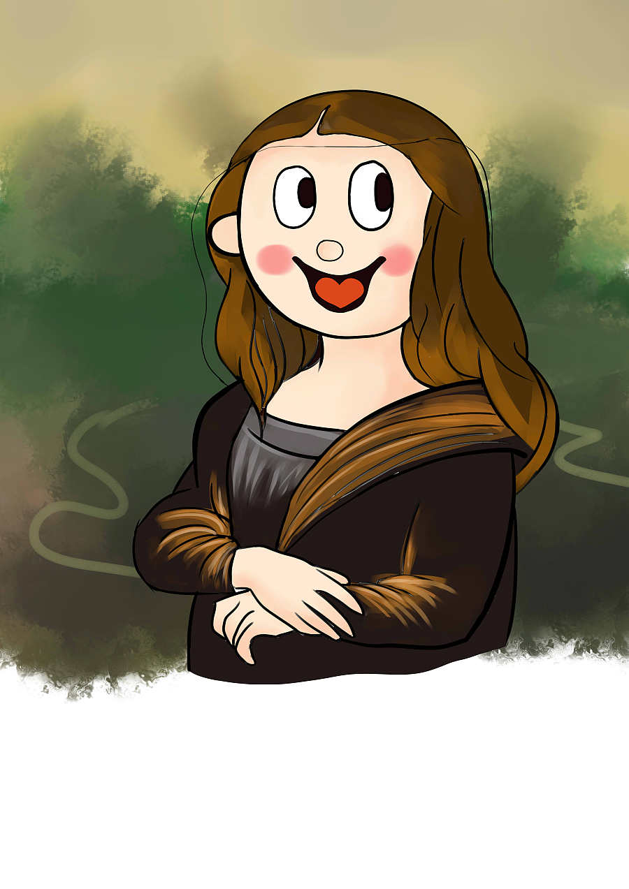 名画系列旺仔草图