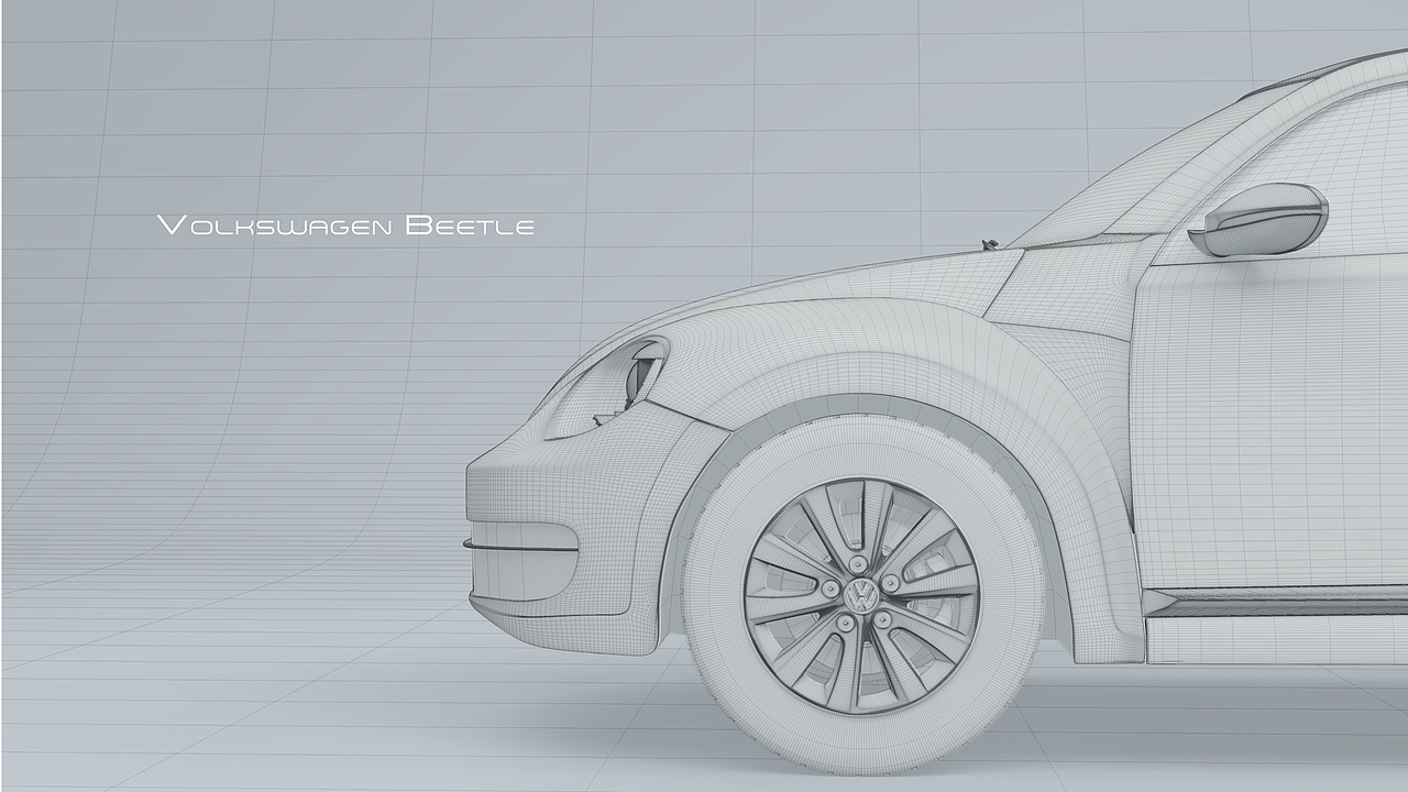 C4D甲壳虫汽车三维模型练习