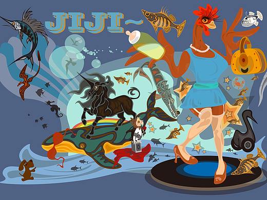 JIJI~原创插画（个人主页-ZMzU5MzU1MDA=） - 概念设定 - 站酷设计师二九一枝花原创素材 - 站酷ZCOOL