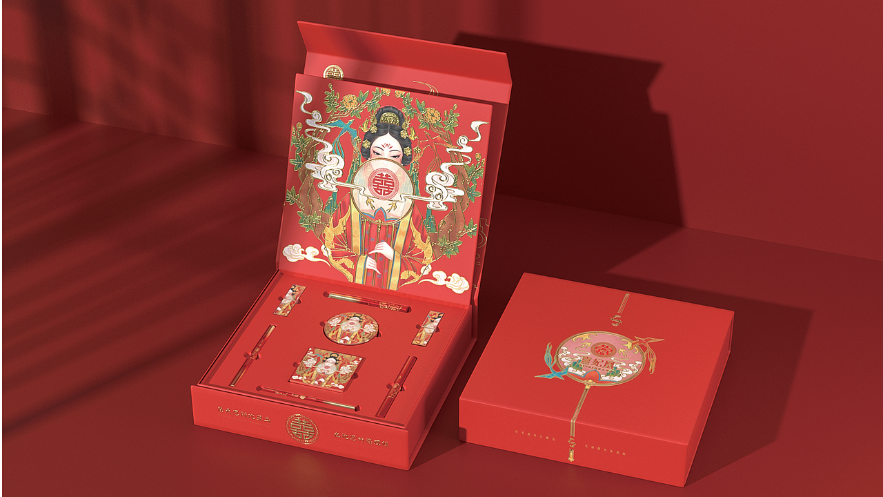 品牌包装礼盒设计丨囍妃凰03 丨彩妆礼盒丨化妆品礼盒