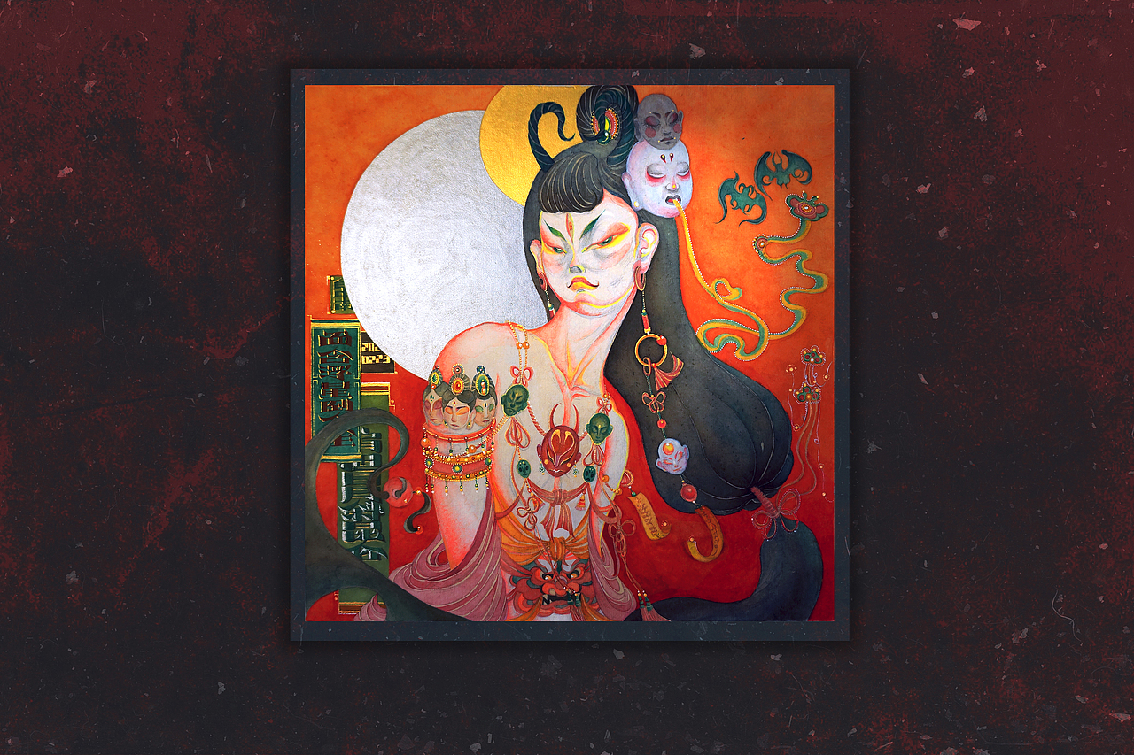 《日月斜昆仑.青刻魂.葡萄绒绒》白中南颜彩—人川集(图ZMjAxMDQ1Njky) - 艺术插画 - 站酷设计师白中南原创素材 - 站酷ZCOOL