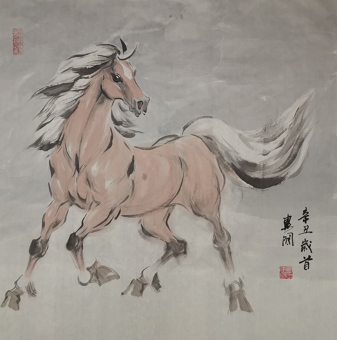 刘建国画马新作6