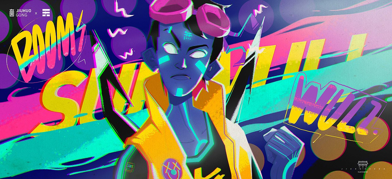 柴霖霖插画作品-九火宫-反派角色系列